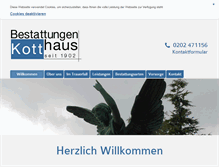 Tablet Screenshot of bestattungen-kotthaus.de